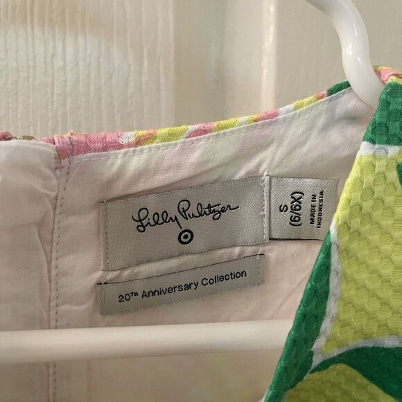 Lilly Pulitzer for Target Flamingo Fan Dance Shift Dress Girls Size S 6-6X NWT - Picture 7 of 13